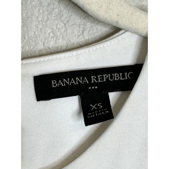 Banana Republic White Halter Bodysuit Sleeveless Stretch Casual Layering XS - Picture 3 of 9